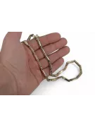 Italian yellow 14k gold 585 Hammer chain cc047yw