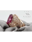 Rubinrot Originales Vintage-Roségold aus 14 Karat Ring Vintage vrc074r