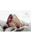 Rubinrot Originales Vintage-Roségold aus 14 Karat Ring Vintage vrc074r