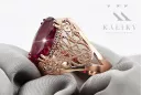 Rubinrot Originales Vintage-Roségold aus 14 Karat Ring Vintage vrc074r