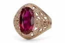 Rubinrot Originales Vintage-Roségold aus 14 Karat Ring Vintage vrc074r