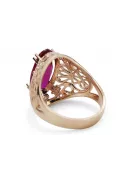 Rubinrot Originales Vintage-Roségold aus 14 Karat Ring Vintage vrc074r