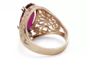 Rubinrot Originales Vintage-Roségold aus 14 Karat Ring Vintage vrc074r