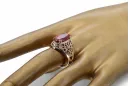 Rubinrot Originales Vintage-Roségold aus 14 Karat Ring Vintage vrc074r