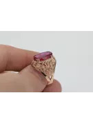 Rubinrot Originales Vintage-Roségold aus 14 Karat Ring Vintage vrc074r