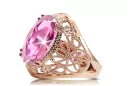 Original vintage din aur roz de 14k Ametist Inel Vintage vrc074r