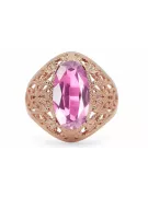 Original vintage din aur roz de 14k Ametist Inel Vintage vrc074r