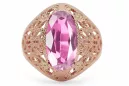 Original vintage din aur roz de 14k Ametist Inel Vintage vrc074r