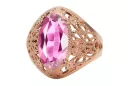 Original vintage din aur roz de 14k Ametist Inel Vintage vrc074r