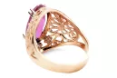 Original vintage din aur roz de 14k Ametist Inel Vintage vrc074r