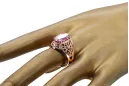 Original vintage din aur roz de 14k Ametist Inel Vintage vrc074r