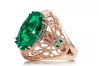 Ring Vintage Jewlery Emerald Original Vintage 14K Rose Gold vrc074r