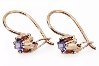 Cercei Alexandrit Original vintage din aur roz de 14k Vintage Craft  vec053r
