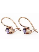 Cercei Alexandrit Original vintage din aur roz de 14k Vintage Craft  vec053r