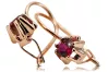 Vintage Jewlery Earrings Ruby Original Vintage 14K Rose Gold vec053r