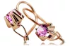 Original Vintage 14K Rose Gold Amethyst Earrings Vintage vec053r