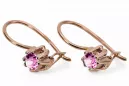 Original Vintage 14K Rose Gold Amethyst Earrings Vintage vec053r