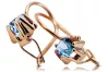 Vintage style Earrings Aquamarine Original Vintage 14K Rose Gold vec053r