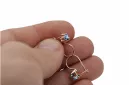 Aquamarin Originales Vintage-Roségold aus 14 Karat Ohrringe Vintage Stil vec053r