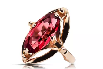 Ruby Original Vintage 14K Rose Gold Ring Vintage Jewlery vrc047r