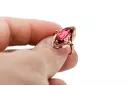 Inel Rubin Original vintage din aur roz de 14k Vintage vrc047r