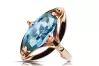 Aquamarine Original Vintage 14K Rose Gold Ring Vintage style vrc047r