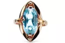 Aquamarine Original Vintage 14K Rose Gold Ring Vintage style vrc047r