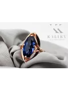 Anillo Zafiro Oro rosa antiguo original de 14k Vintage vrc047r