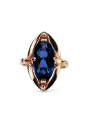 Artisanat vintage Anneau Saphir Or rose 14 carats vintage d'origine vrc047r