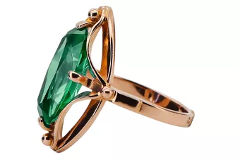 Ring Emerald Original Vintage 14K Rose Gold Vintage vrc047r