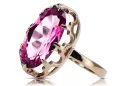 Vintage Anillo Amatista Oro rosa antiguo original de 14k vrc253r