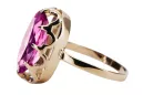 Vintage Anillo Amatista Oro rosa antiguo original de 14k vrc253r