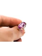 Vintage Anillo Amatista Oro rosa antiguo original de 14k vrc253r
