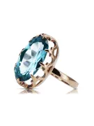 Original Vintage 14K Rose Gold Aquamarine Ring Vintage vrc253r