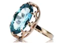 Original Vintage 14K Rose Gold Aquamarine Ring Vintage vrc253r