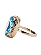 Original Vintage 14K Rose Gold Aquamarine Ring Vintage vrc253r