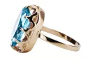 Original Vintage 14K Rose Gold Aquamarine Ring Vintage vrc253r