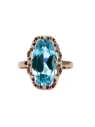 Original Vintage 14K Rose Gold Aquamarine Ring Vintage vrc253r