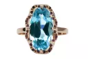 Original Vintage 14K Rose Gold Aquamarine Ring Vintage vrc253r