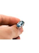 Original Vintage 14K Rose Gold Aquamarine Ring Vintage vrc253r
