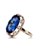 Ring Vintage style Sapphire Original Vintage 14K Rose Gold vrc253r