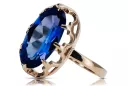 Ring Vintage style Sapphire Original Vintage 14K Rose Gold vrc253r
