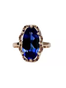 Ring Vintage style Sapphire Original Vintage 14K Rose Gold vrc253r