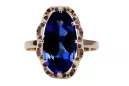 Ring Vintage style Sapphire Original Vintage 14K Rose Gold vrc253r