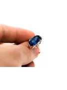 Ring Vintage style Sapphire Original Vintage 14K Rose Gold vrc253r