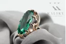 Original Vintage 14K Rose Gold Emerald Ring Vintage Jewlery vrc253r