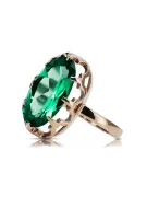 Original Vintage 14K Rose Gold Emerald Ring Vintage Jewlery vrc253r