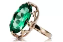 Original Vintage 14K Rose Gold Emerald Ring Vintage Jewlery vrc253r