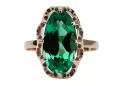 Original Vintage 14K Rose Gold Emerald Ring Vintage Jewlery vrc253r