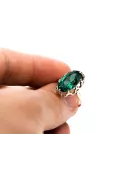 Original Vintage 14K Rose Gold Emerald Ring Vintage Jewlery vrc253r